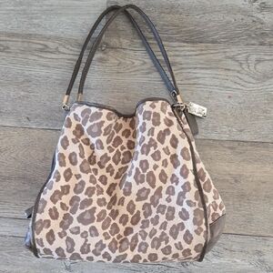 Coach Ocelot Leopard Madison Pheobe Shoulder Tote